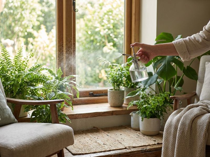 Pulvérisation plantes d'intérieur